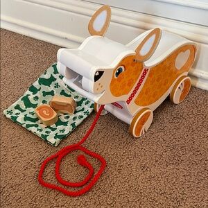 Melissa & Doug Pull-Along Corgi Toy - White, Orange, Red, Green